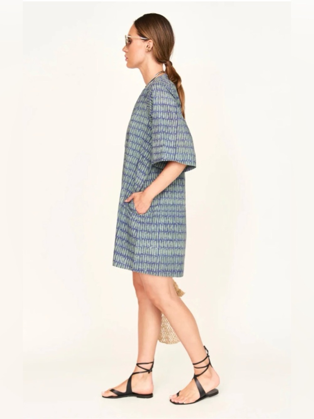 Mirth FARO SHORT DRESS IN LAGOON MINNOW Size Medium NWOT - Picture 3 of 8